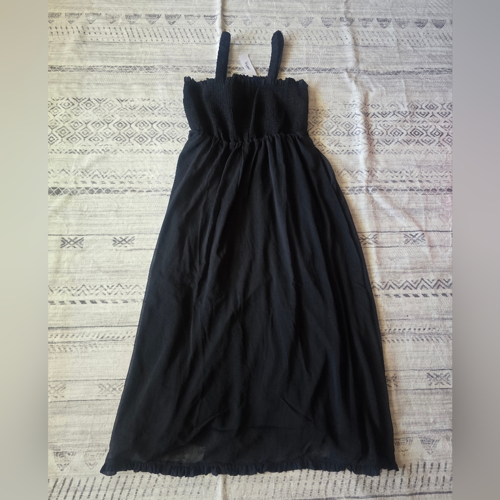 Elegant Black Maxi Dress The Drop Women's Jaya Smocked-Bodice Chiffon XLThe Drop - Picture 9 of 12